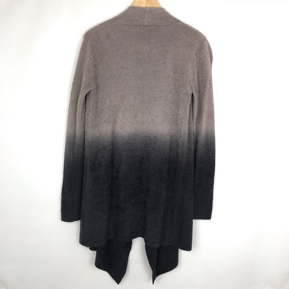 Barefoot Dreams Open Front Cardigan Sweater Gray Ombré Bamboo Chic Lite - Picture 13 of 16